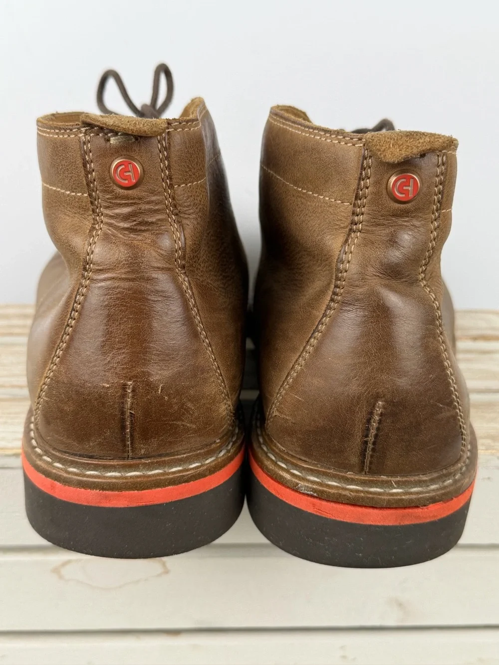 Cole Haan York Grand 360 Chukka boots in a rich brown leather size 10M